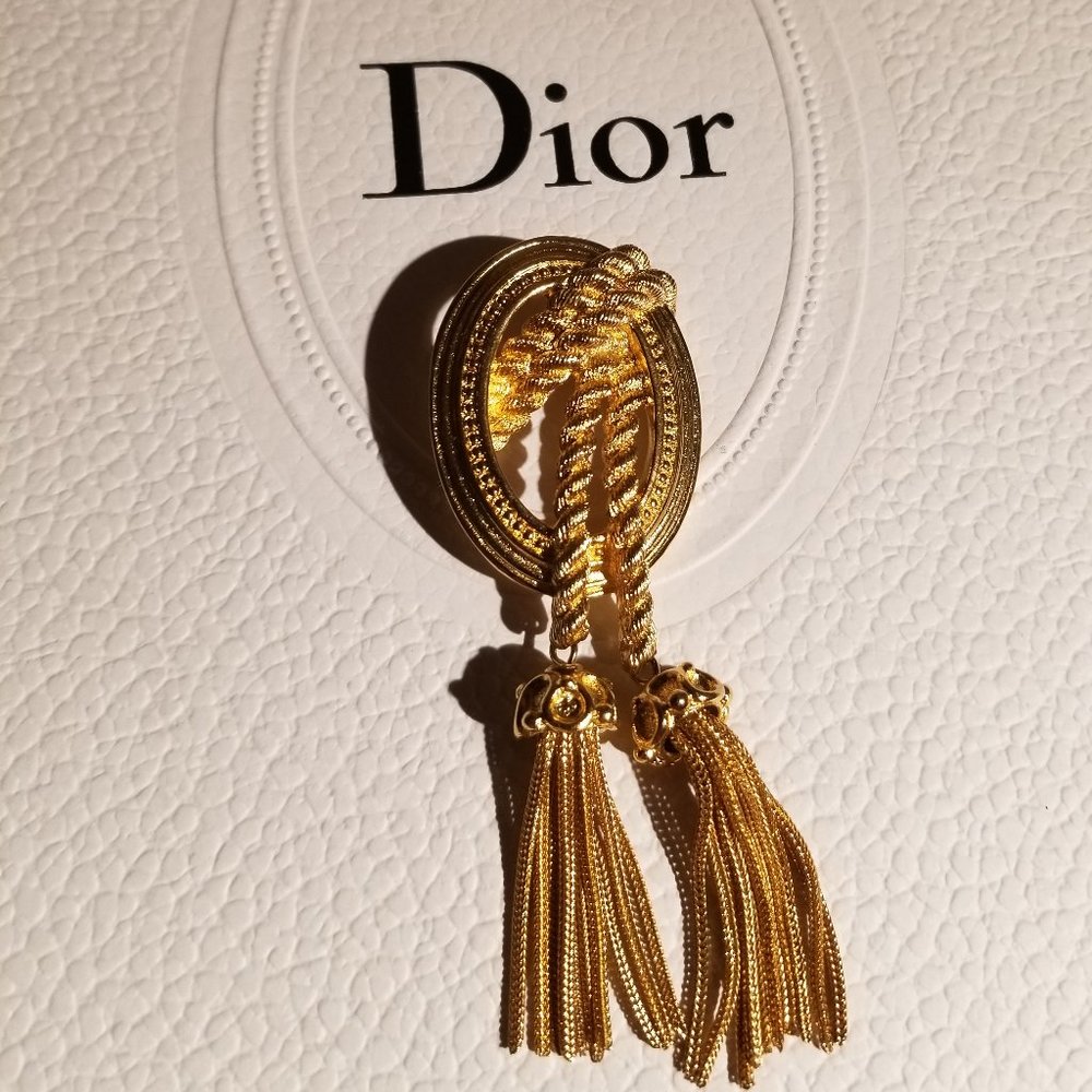 SOLD Authentic  Gold-plated Christian DIOR  brooch